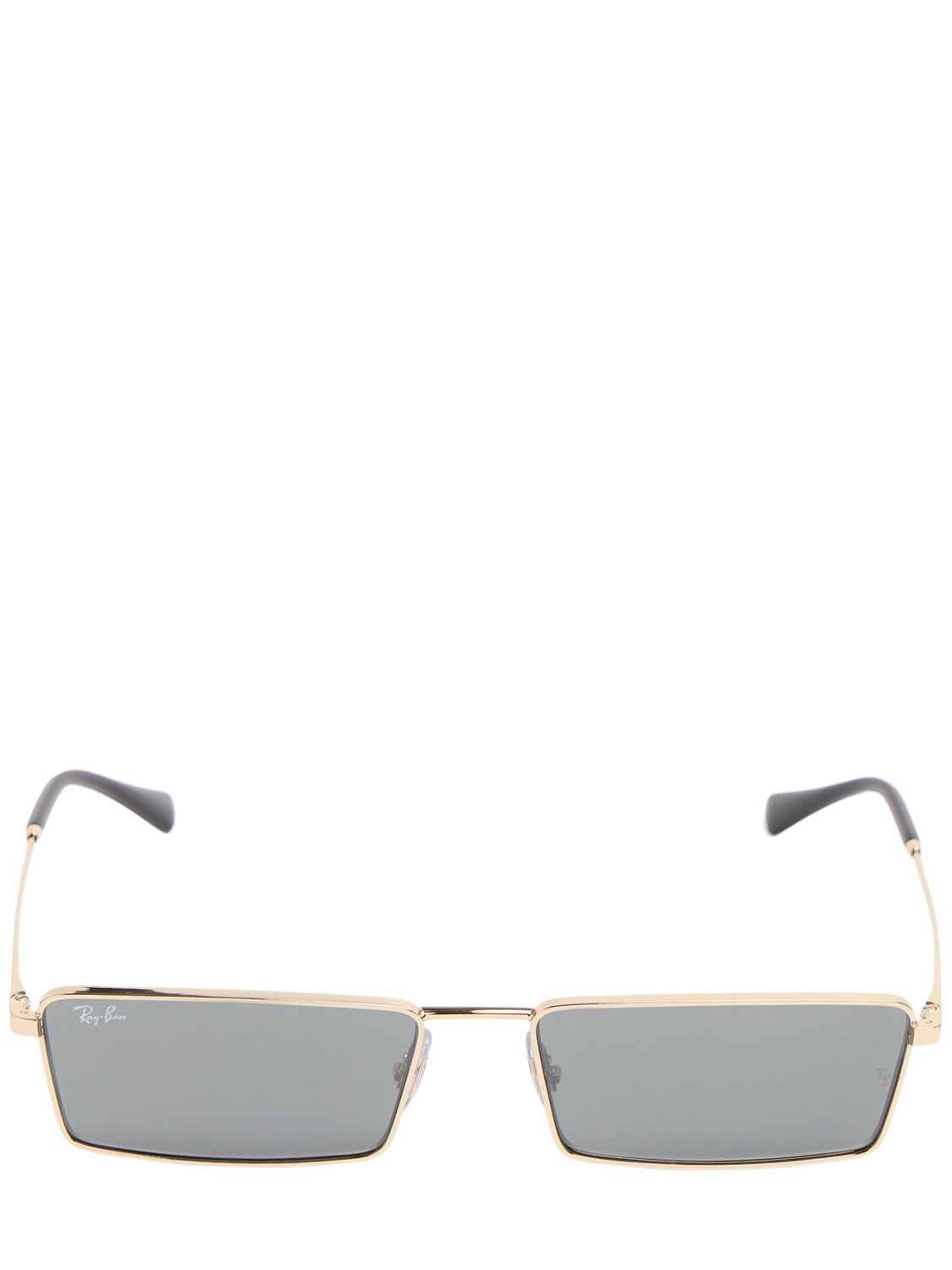 Ray Ban 3741 Squared Metal Sunglasses In Gray