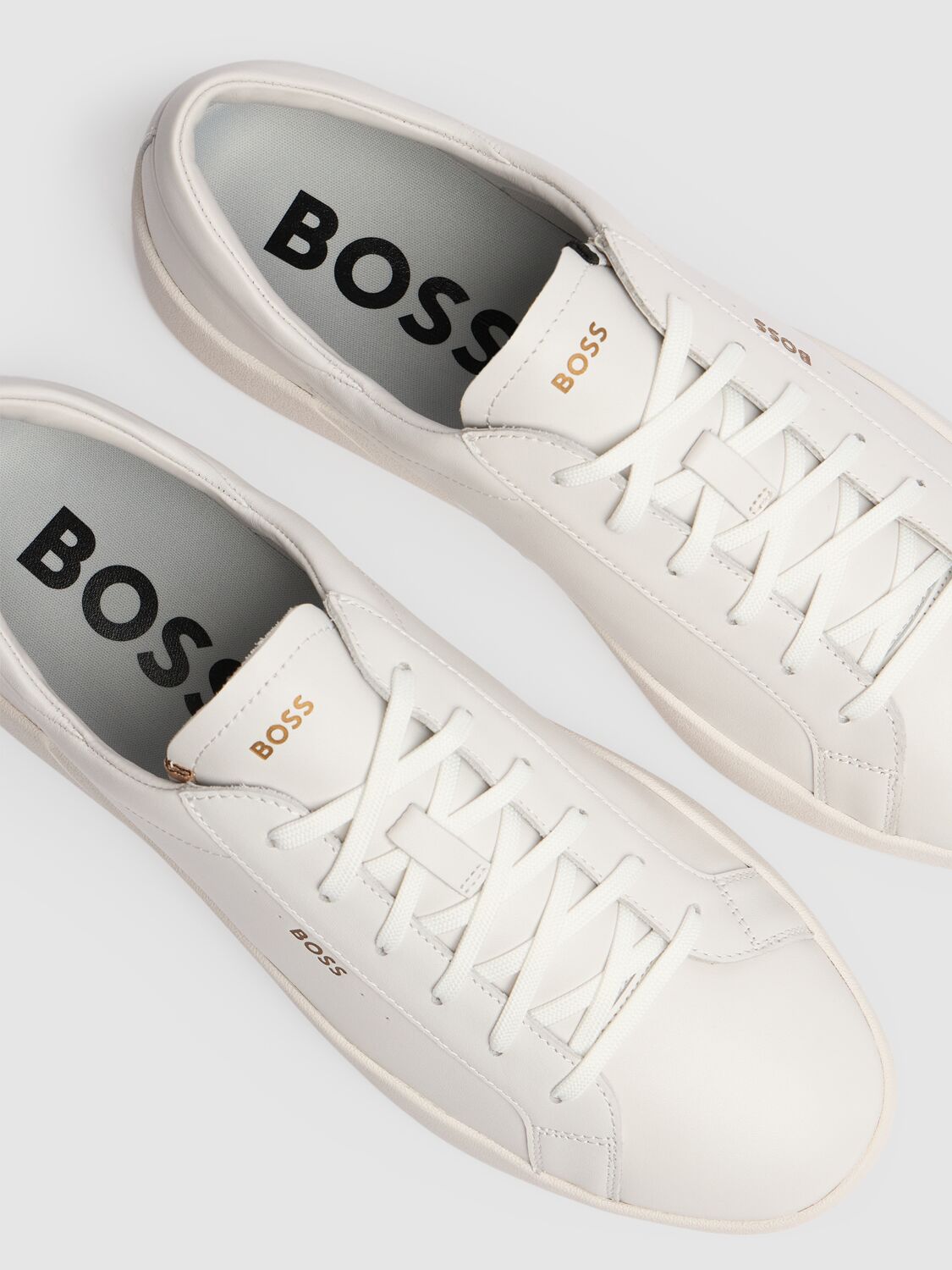 Shop Hugo Boss Belware Low Top Sneakers In White