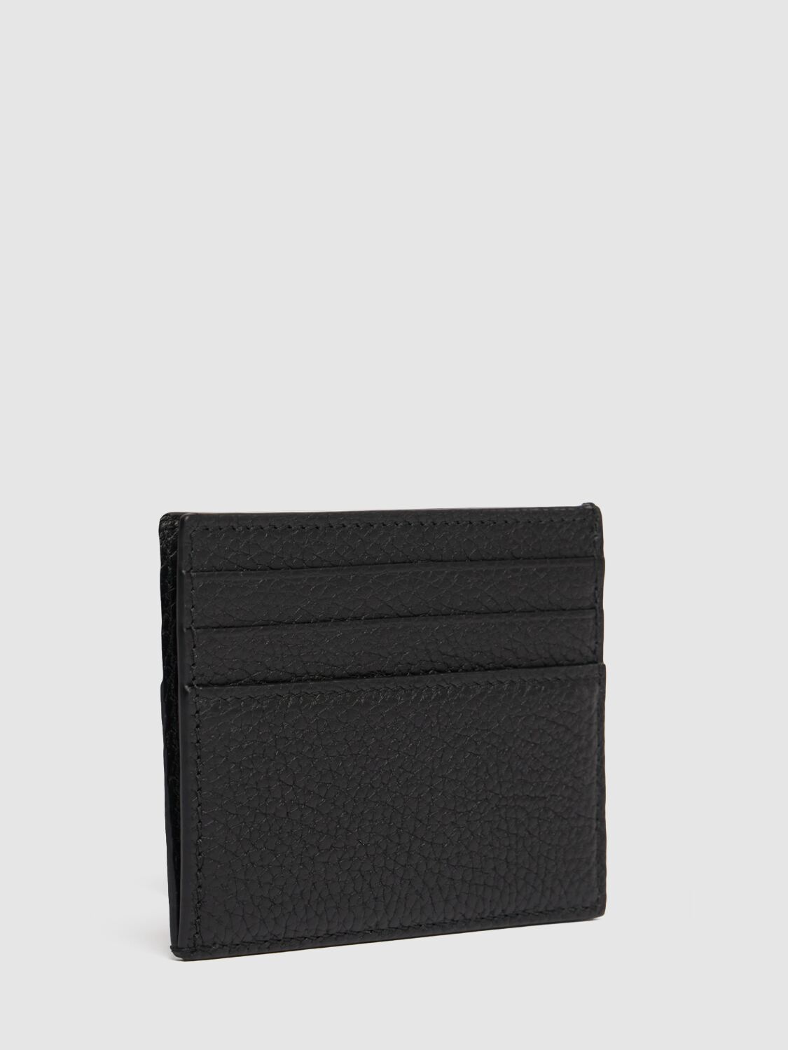 Shop Gucci Script Leather Card Case In Black