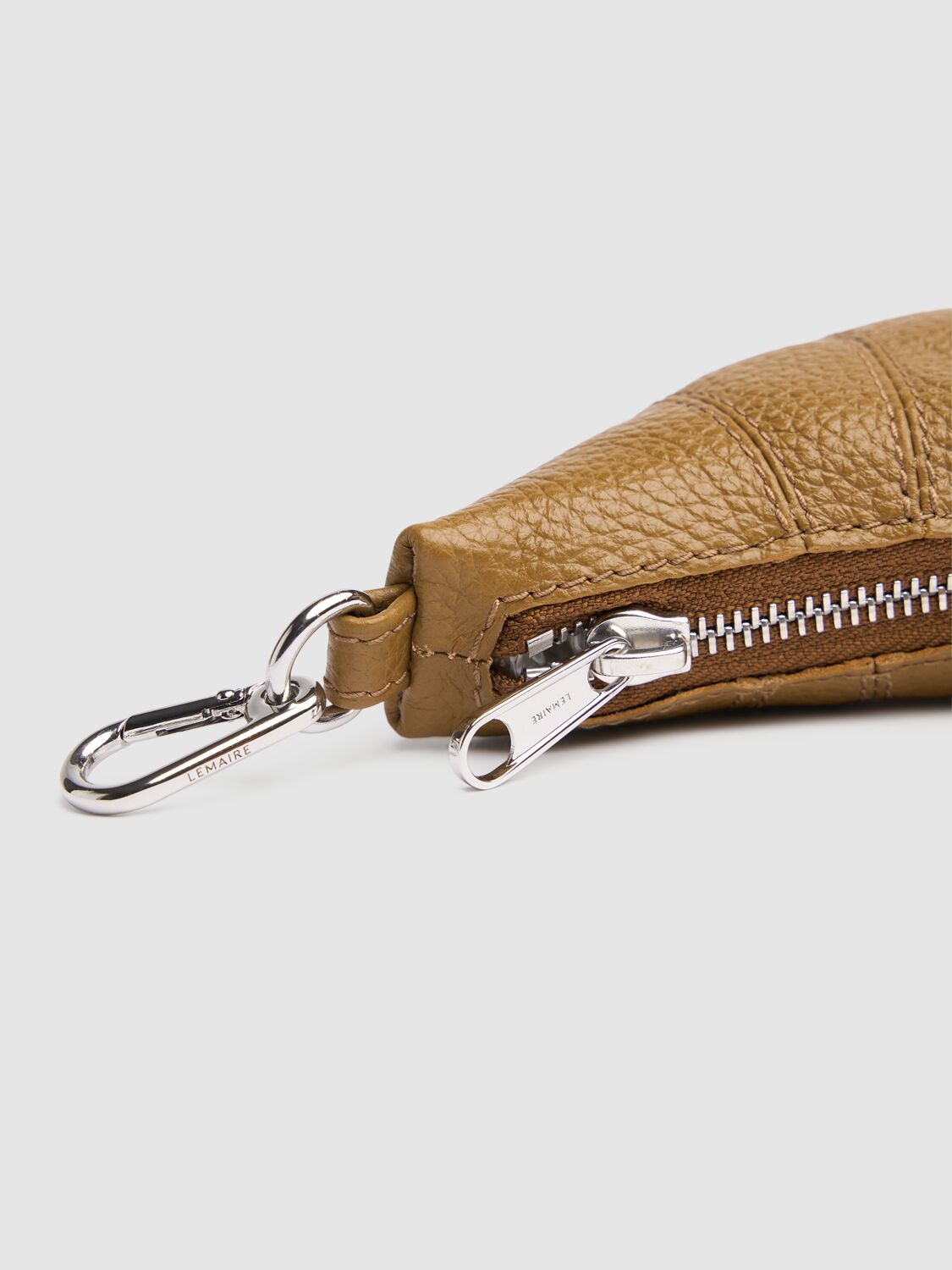 Shop Lemaire Mini Croissant Keyring In Bronze Khaki
