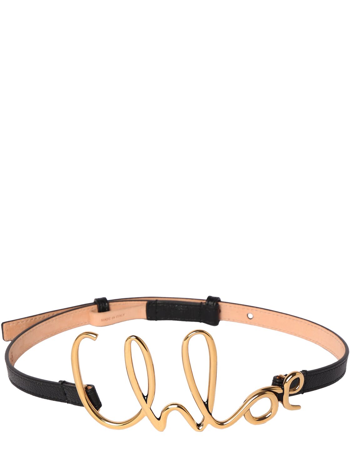 Chloé C Chloe Soft Leather Belt In Black