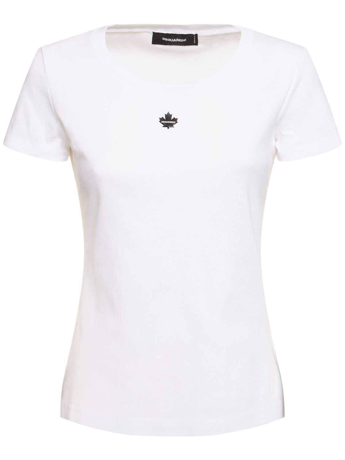 Shop Dsquared2 Ribbed Cotton T-shirt In White