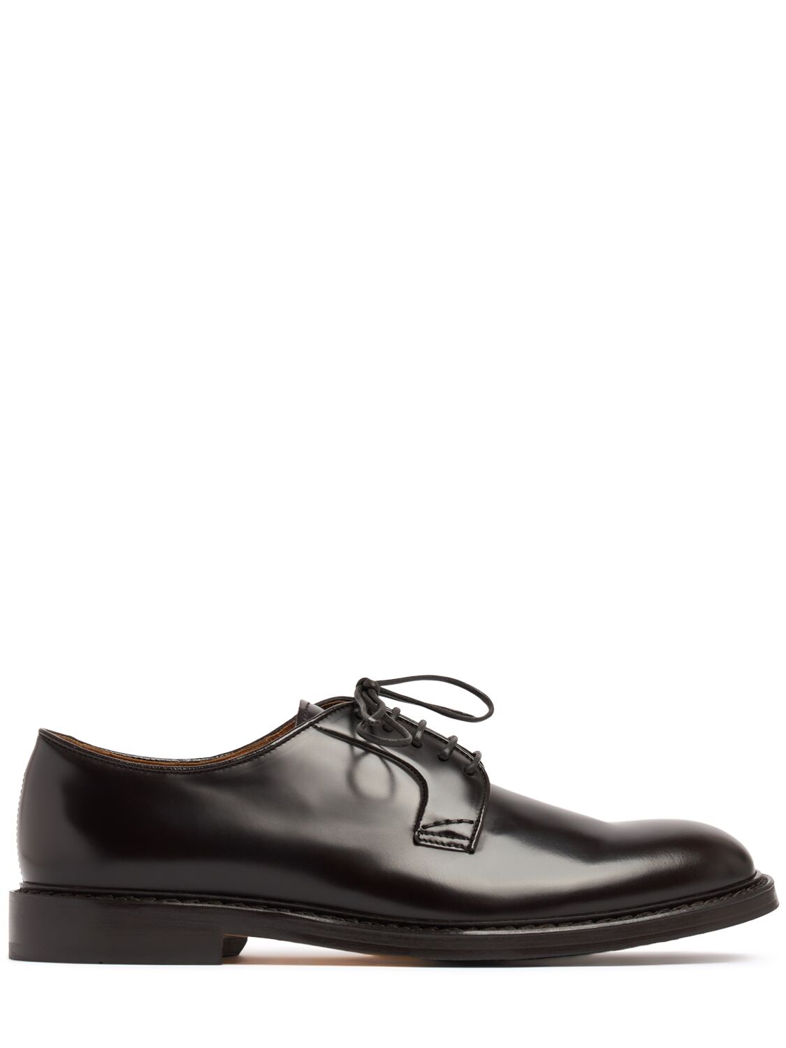 Doucal's Leather Lace-up Derby Shoes In Brown