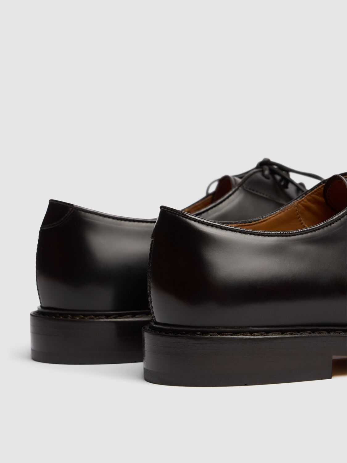 Shop Doucal's Leather Lace-up Derby Shoes In Brown