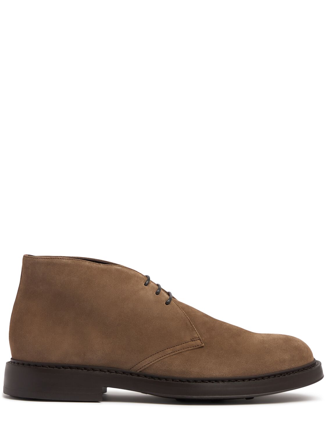 Doucal's Suede Lace-up Shoes In Visone Cacao