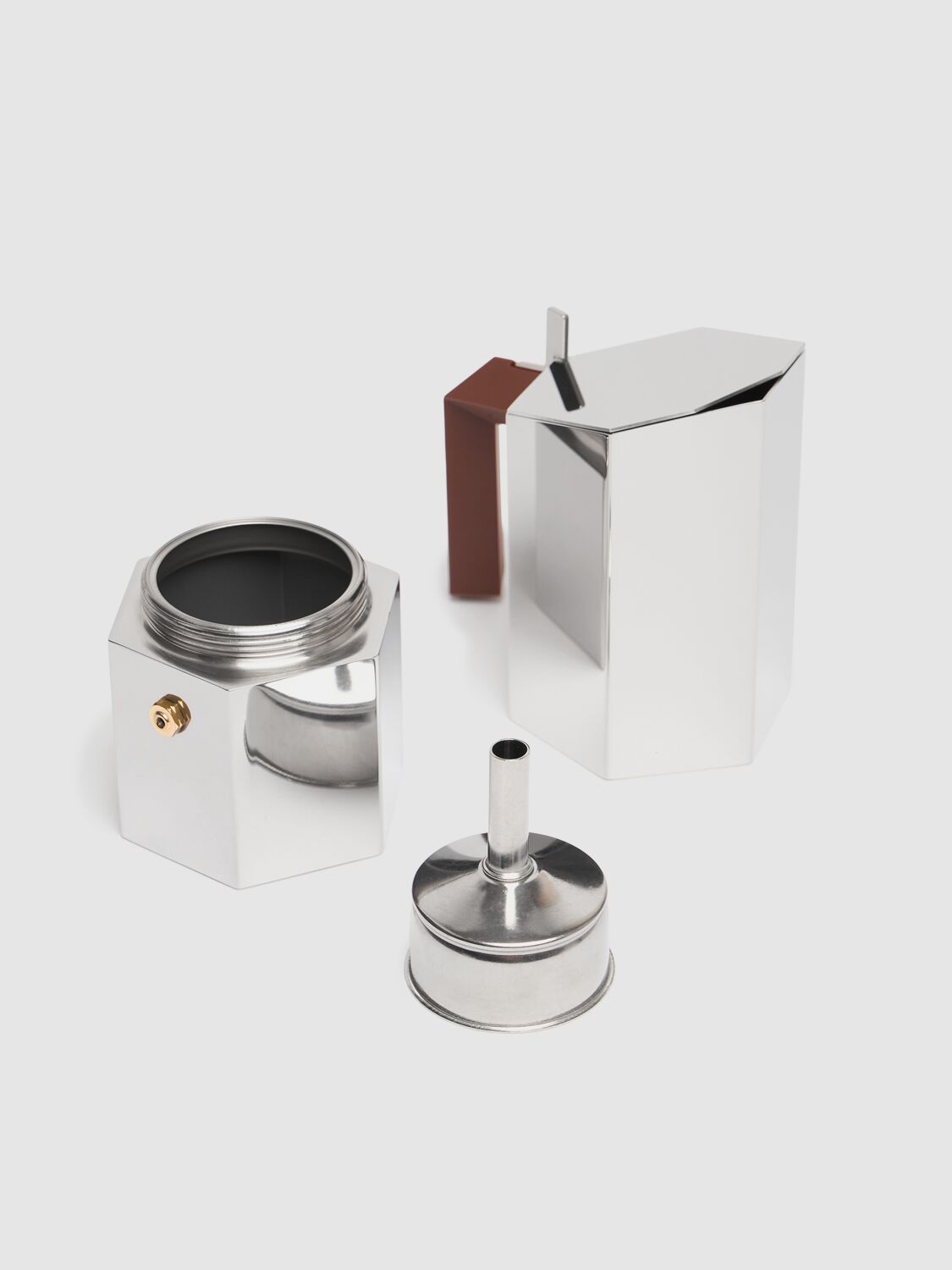 Alessi 3-cup Menhir Moka Coffee Maker In Silver