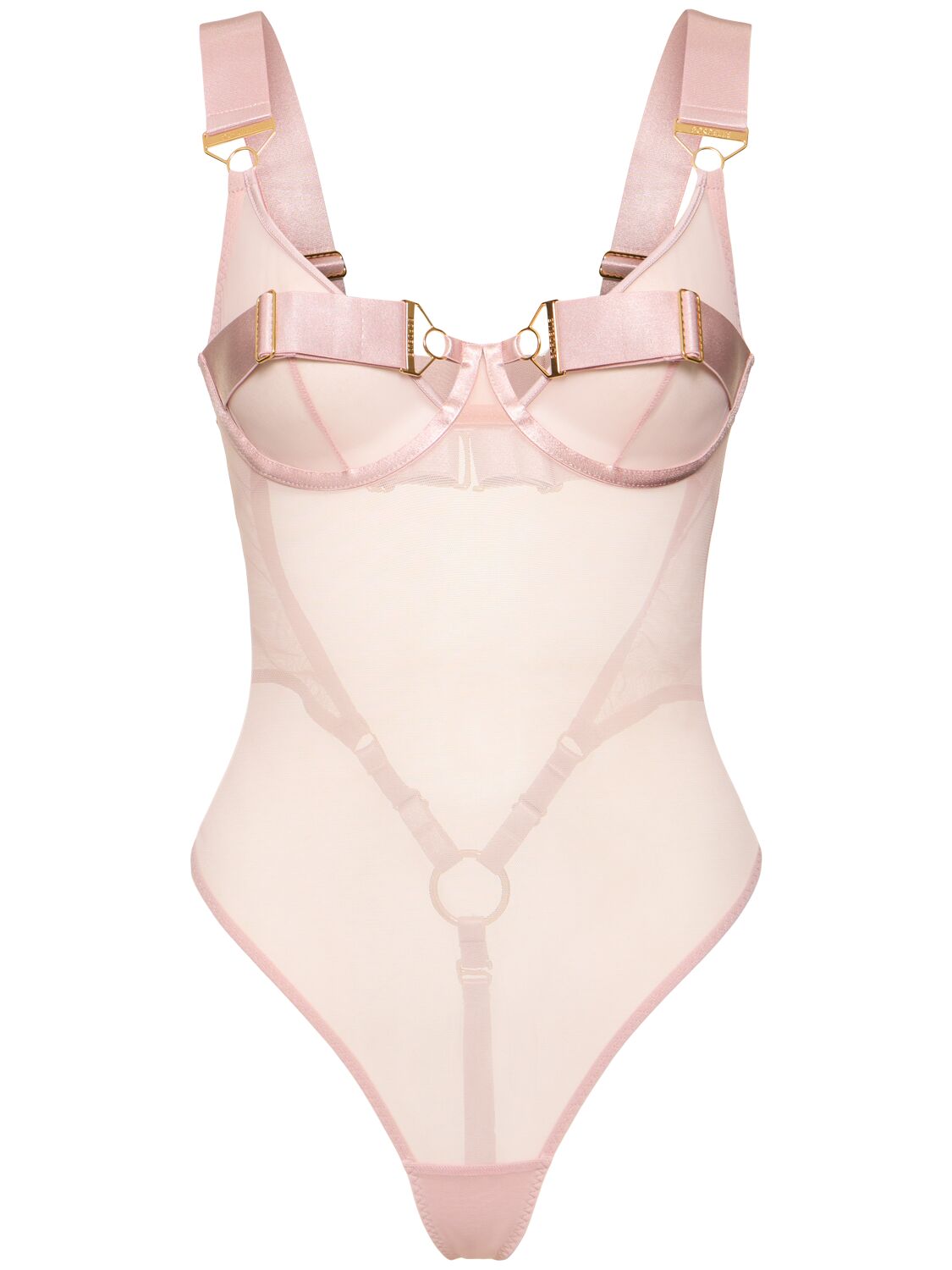 Bordelle Retta Mesh Bodysuit In Pink