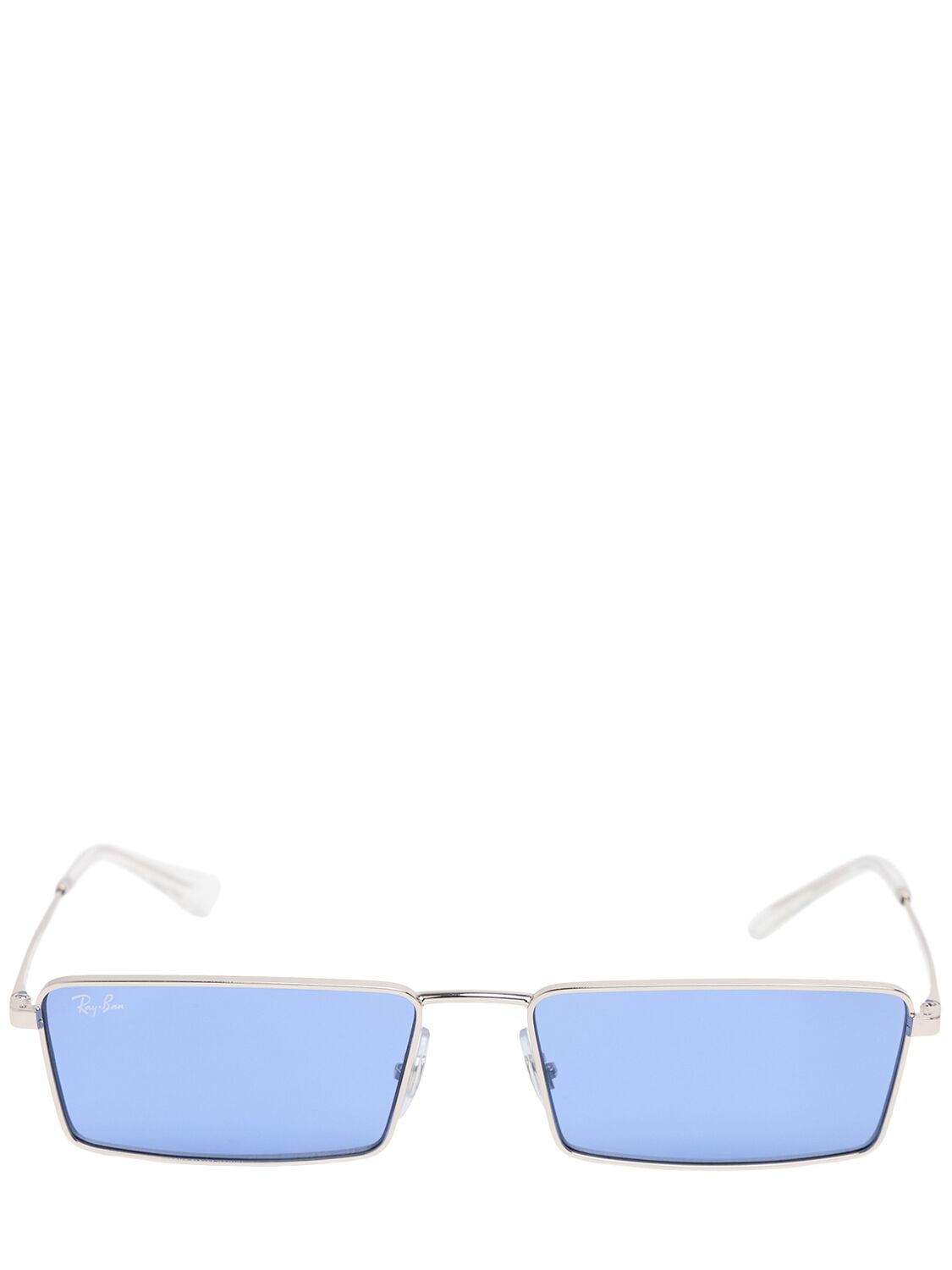 Ray Ban 3741 Squared Metal Sunglasses In Metallic