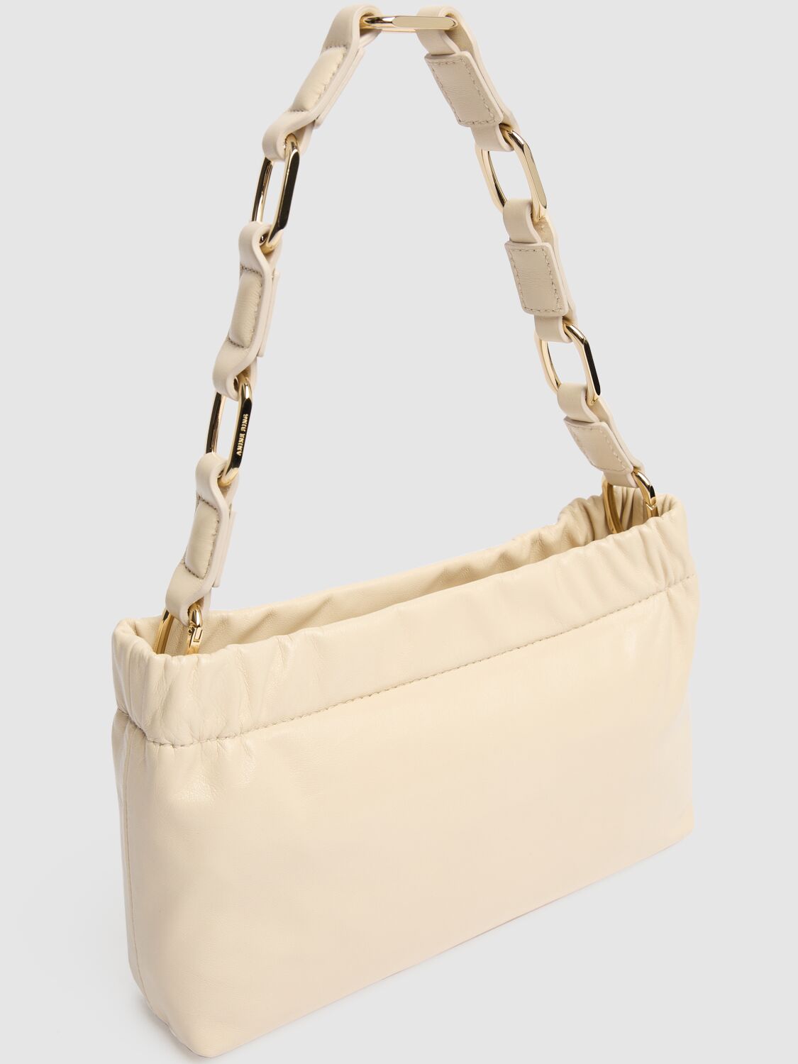 Shop Anine Bing Small Kate Leather Shoulder Bag In Ivory