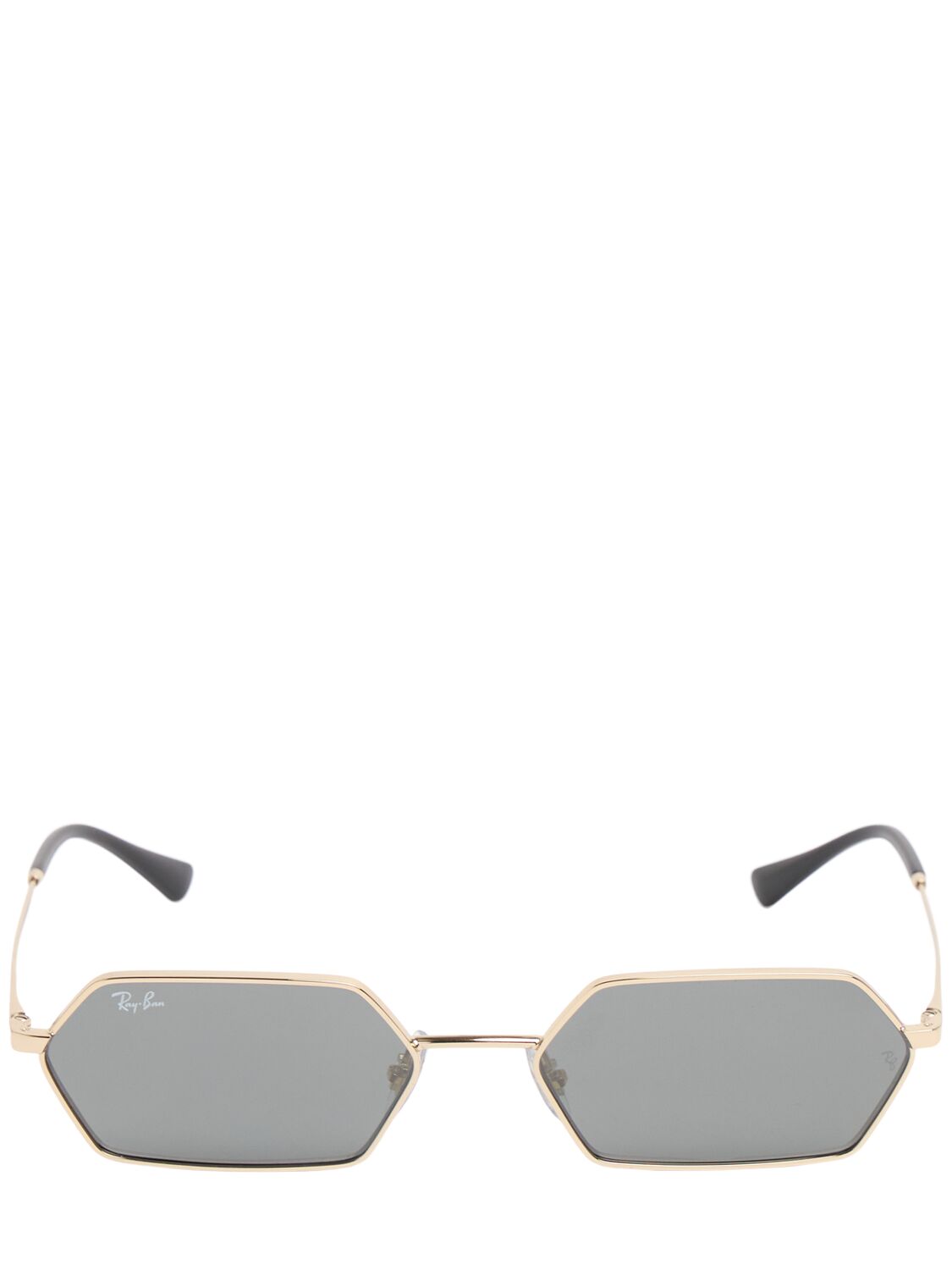 Ray Ban 3728 Squared Metal Sunglasses In Gold