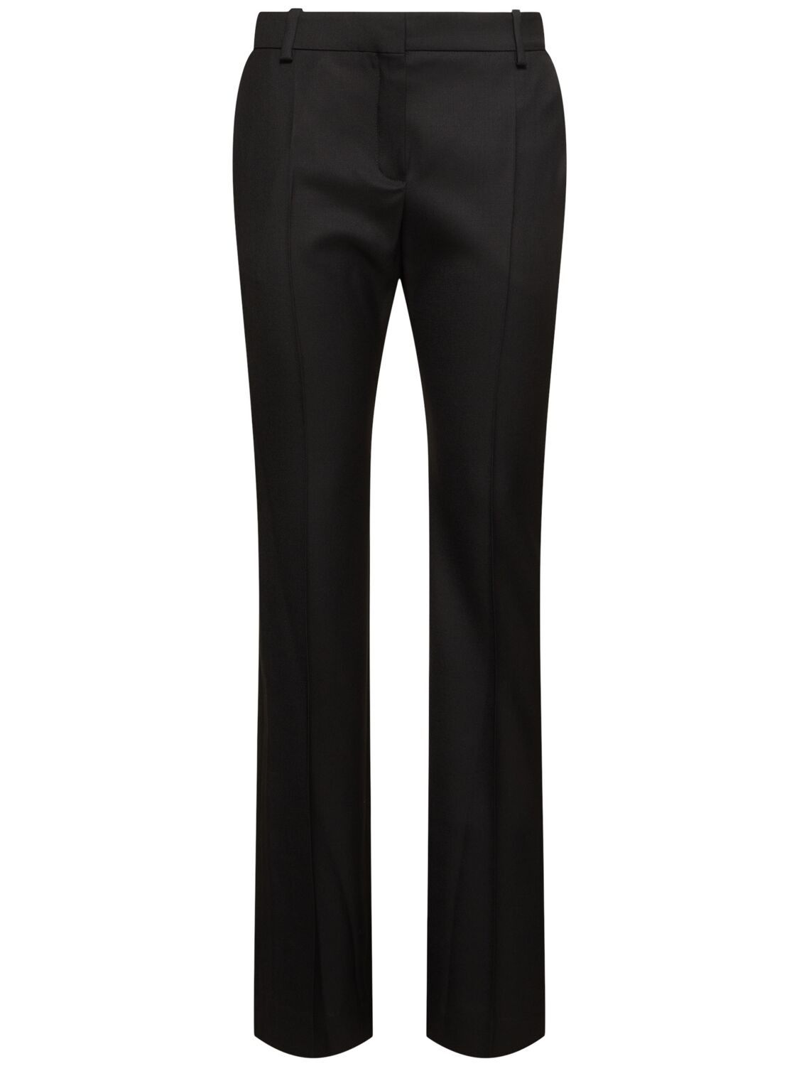 Nina Ricci Wool Gabardine Straight Pants In Black