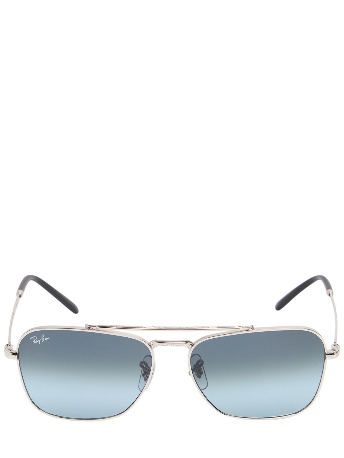 Ray Ban New Caravan Metal Sunglasses In Metallic