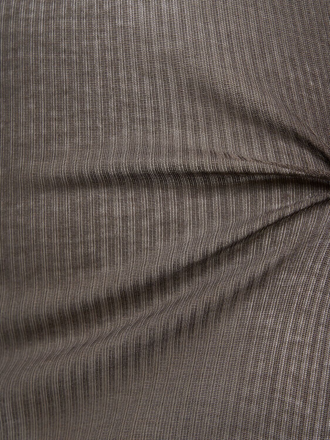 Lemaire Ribbed Texture Tank Top With Adjustable Straps In Brown