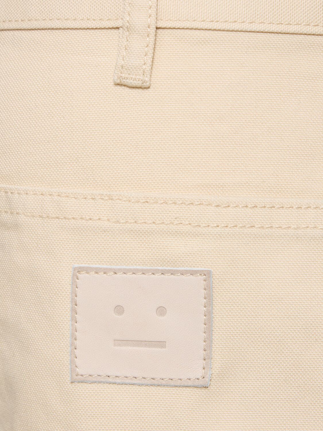 Shop Acne Studios Palma Cotton Canvas Straight Pants In Oatmeal