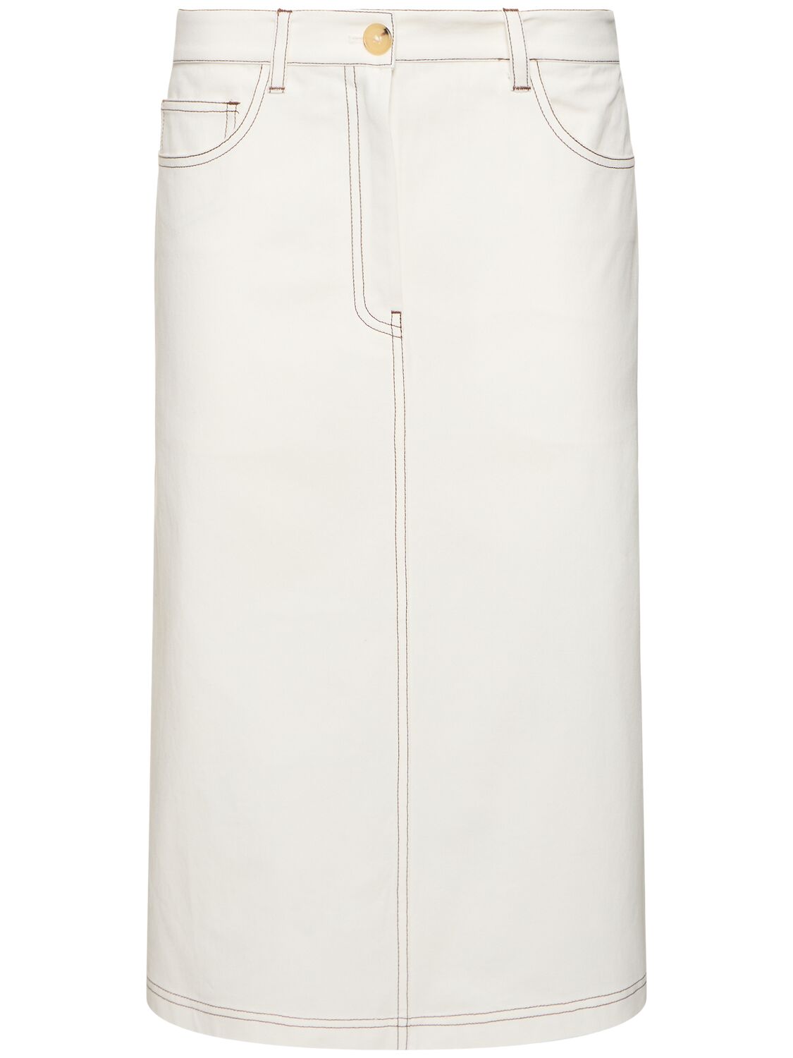 Tumbled Organic Cotton Midi Skirt