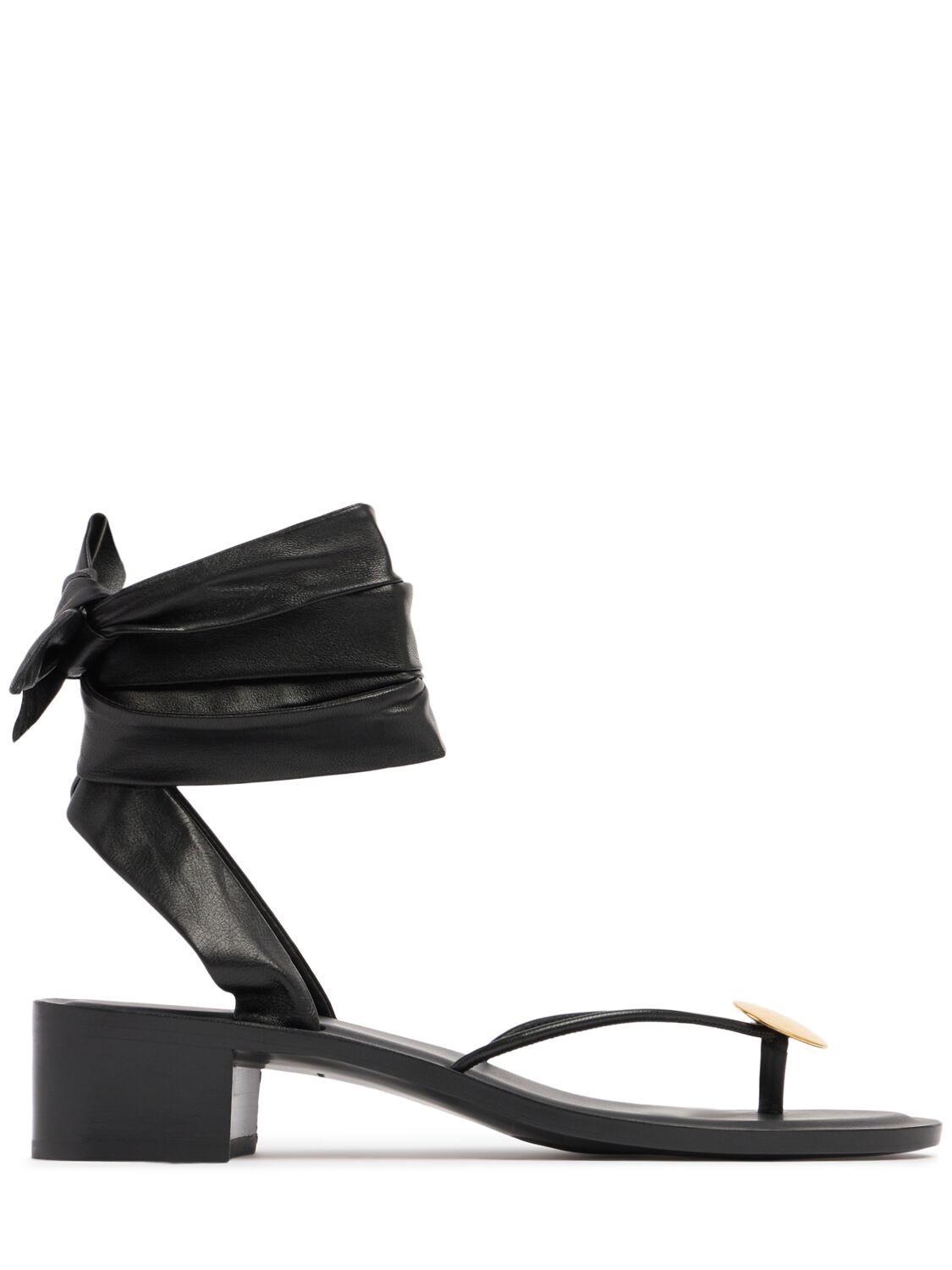 The Row 65mm Cord Leather Sandals In Black/black/bra