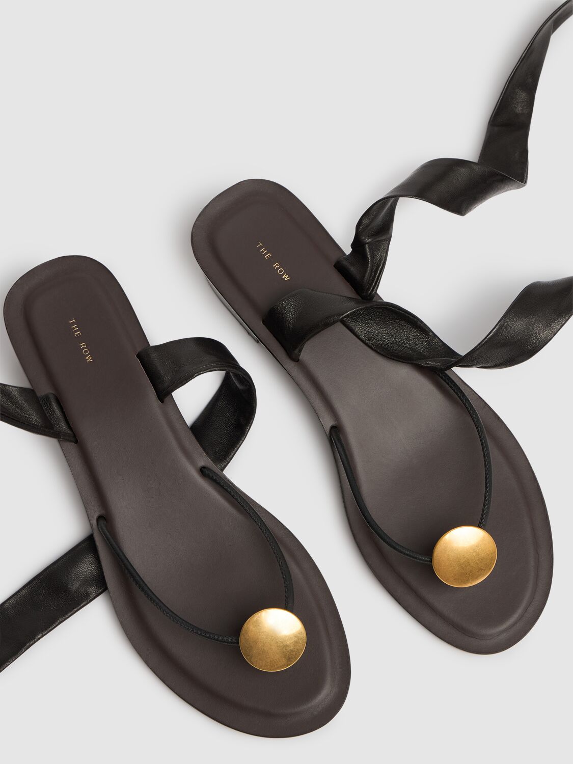 Shop The Row 65mm Cord Leather Sandals In Brown