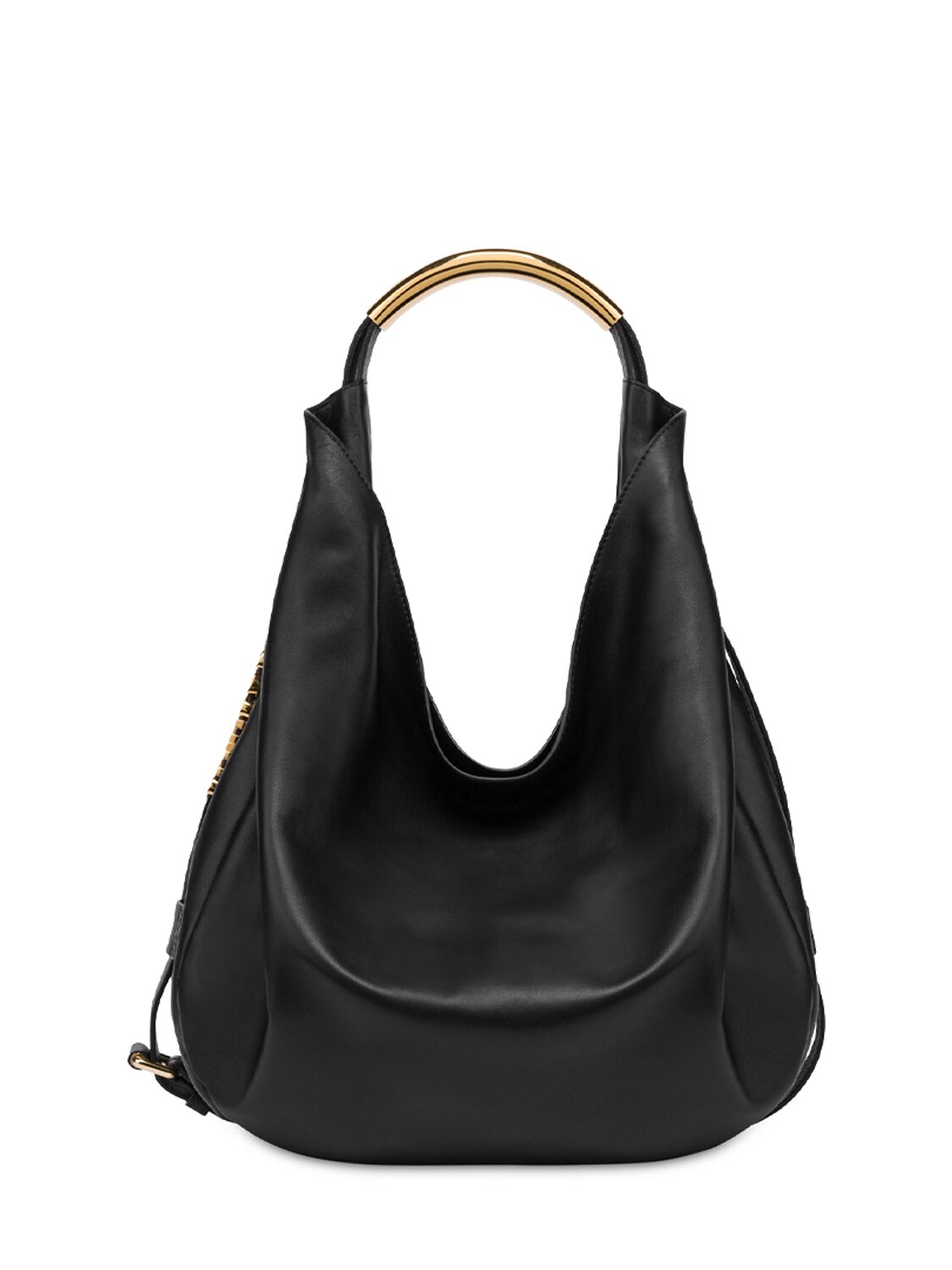 Moschino Chambred Nappa Leather Tote Bag In Black