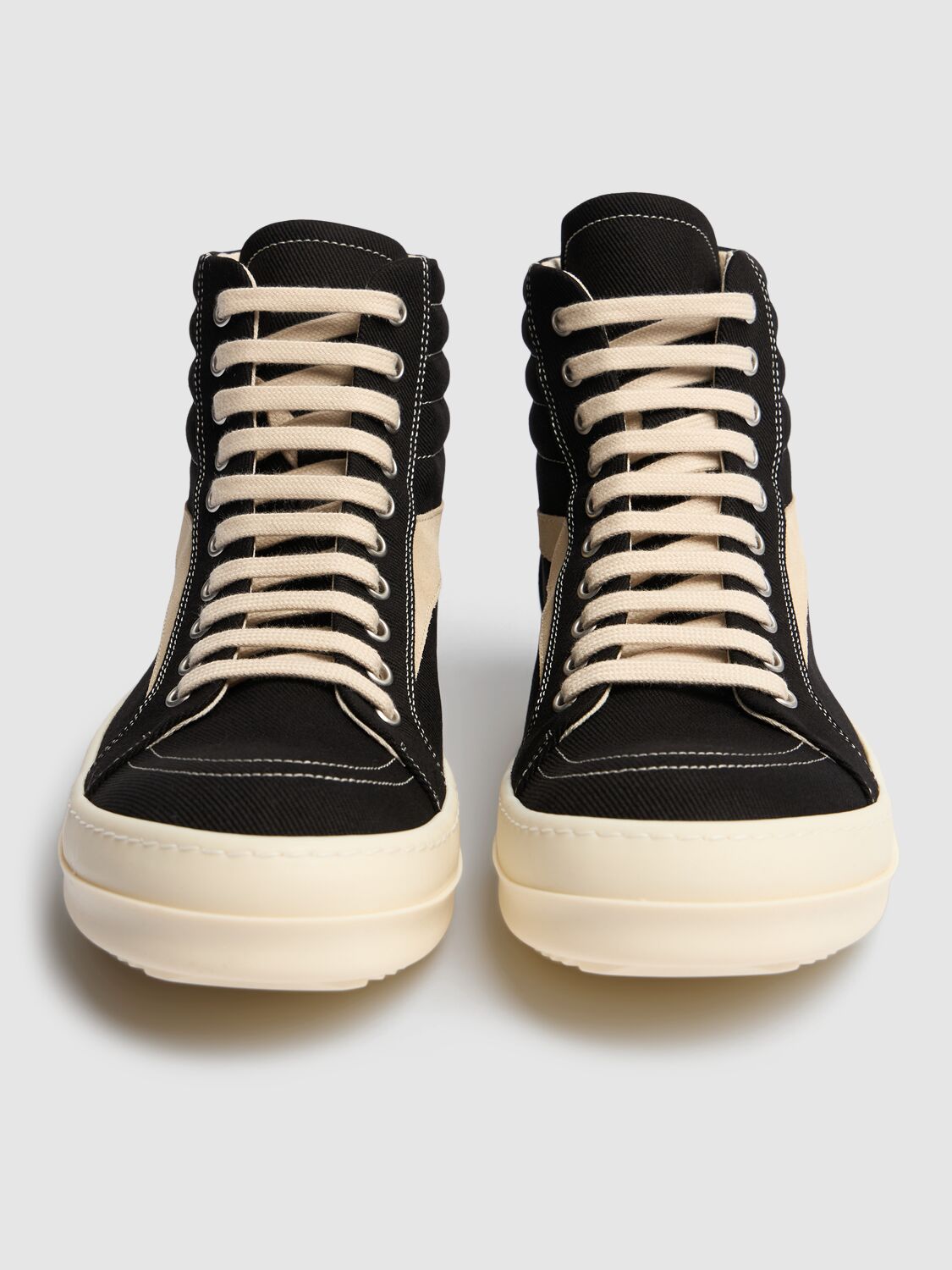 Shop Rick Owens Drkshdw Vintage High Sneakers In Black/milk