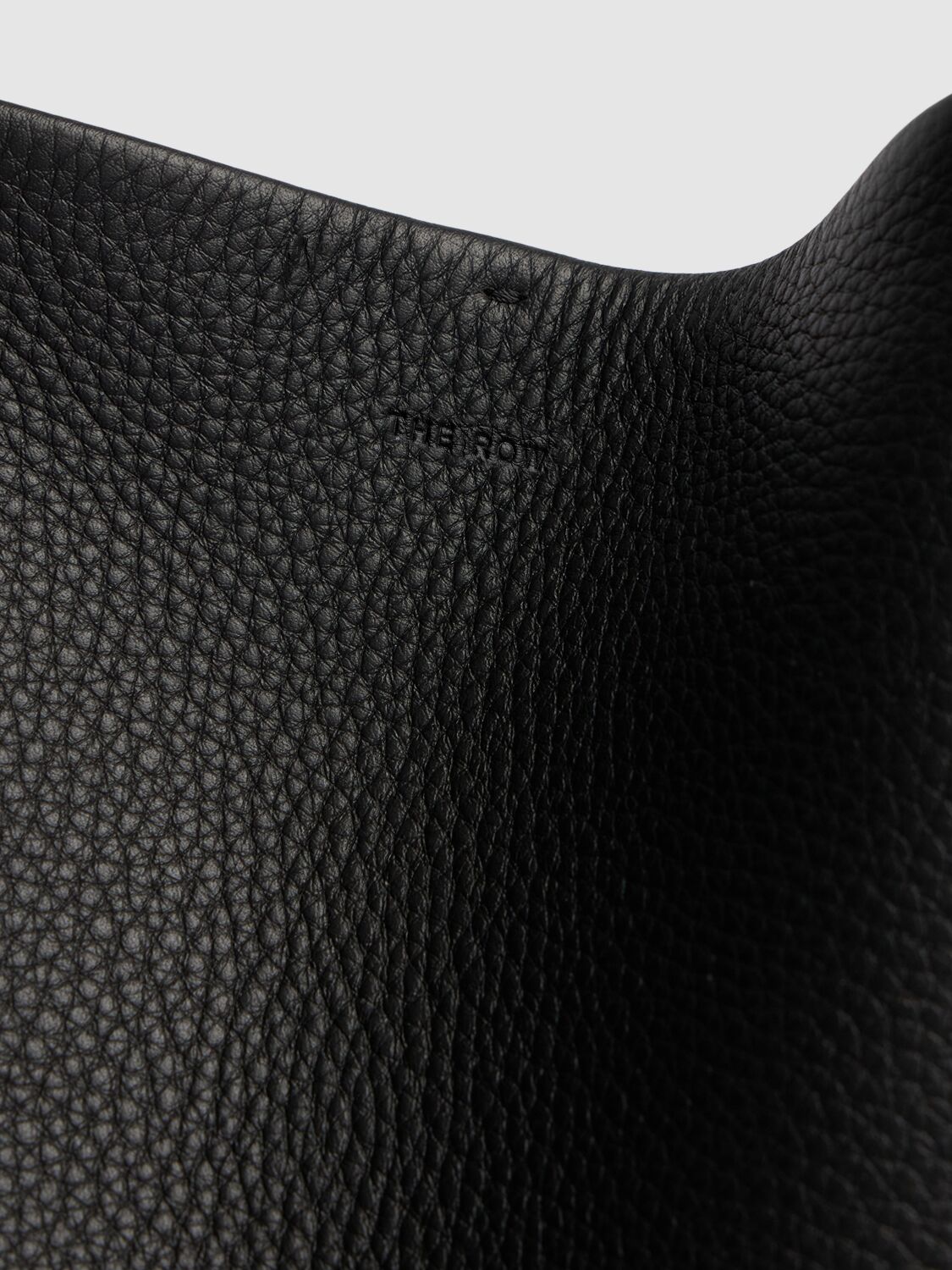 The Row Park Tote Three Leather Tote Bag In Black