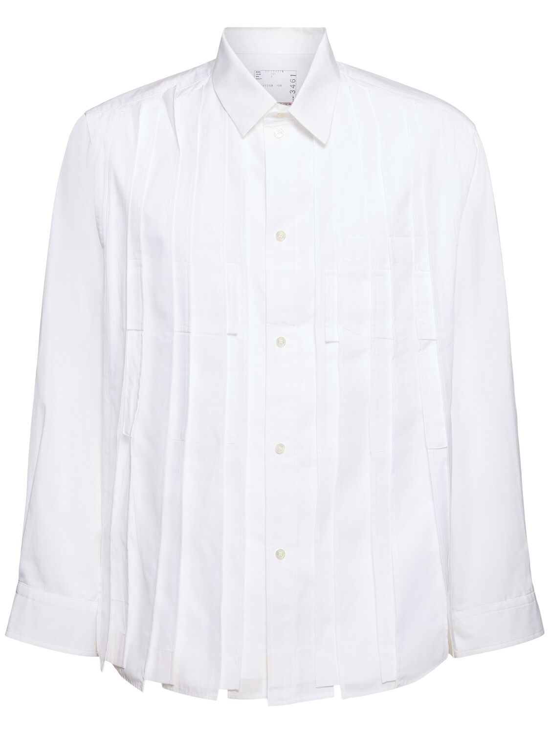 Pleated Cotton Poplin Shirt