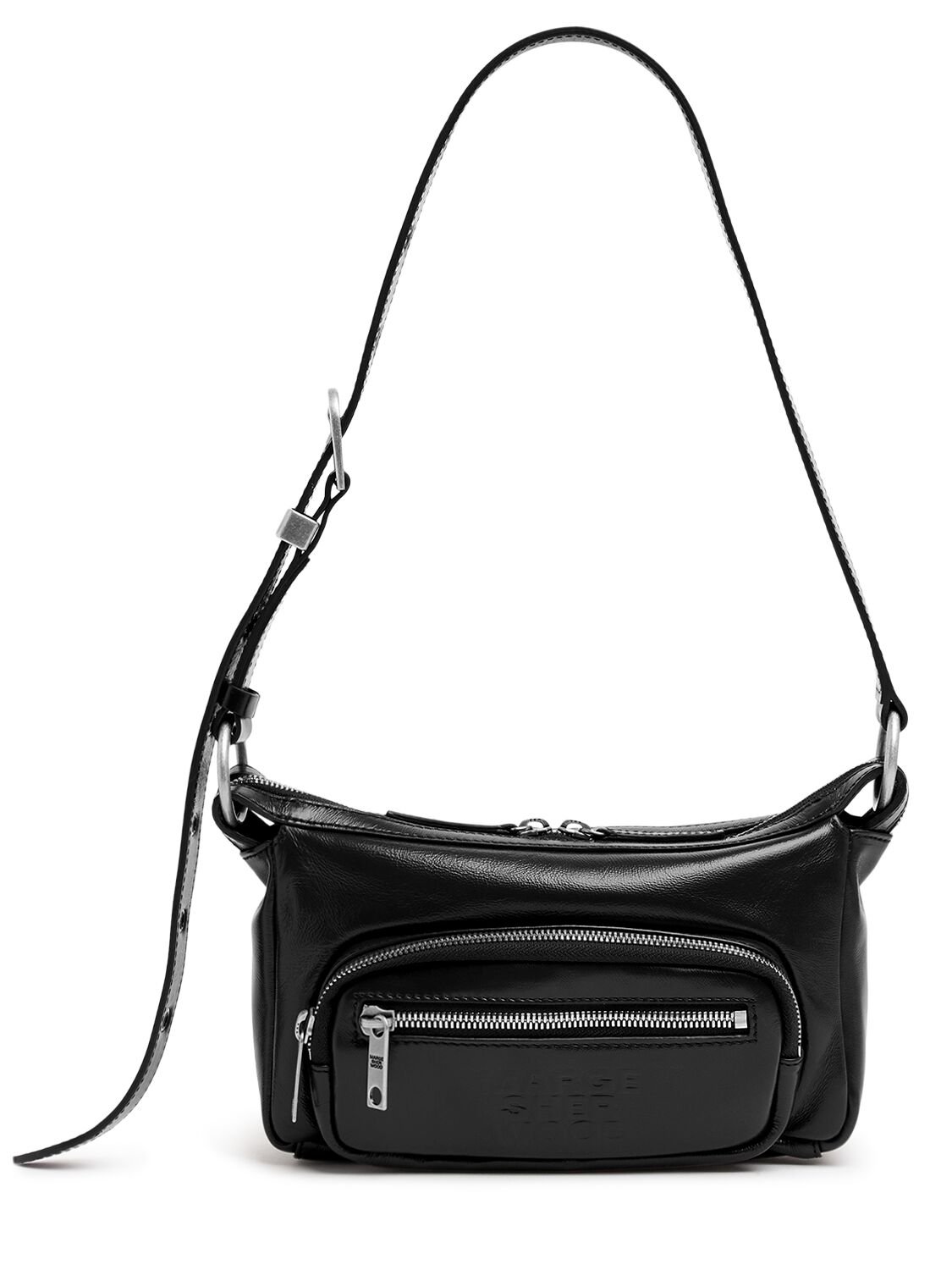 MARGESHERWOOD Mini Outpocket Glossy Leather Hobo Bag