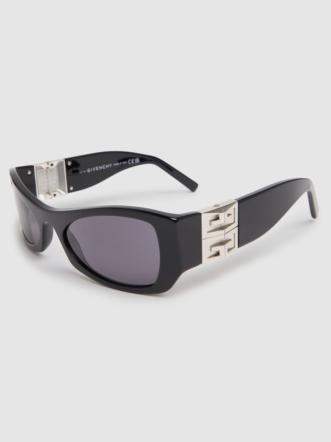 Shop Givenchy 4g Squared Sunglasses In Black