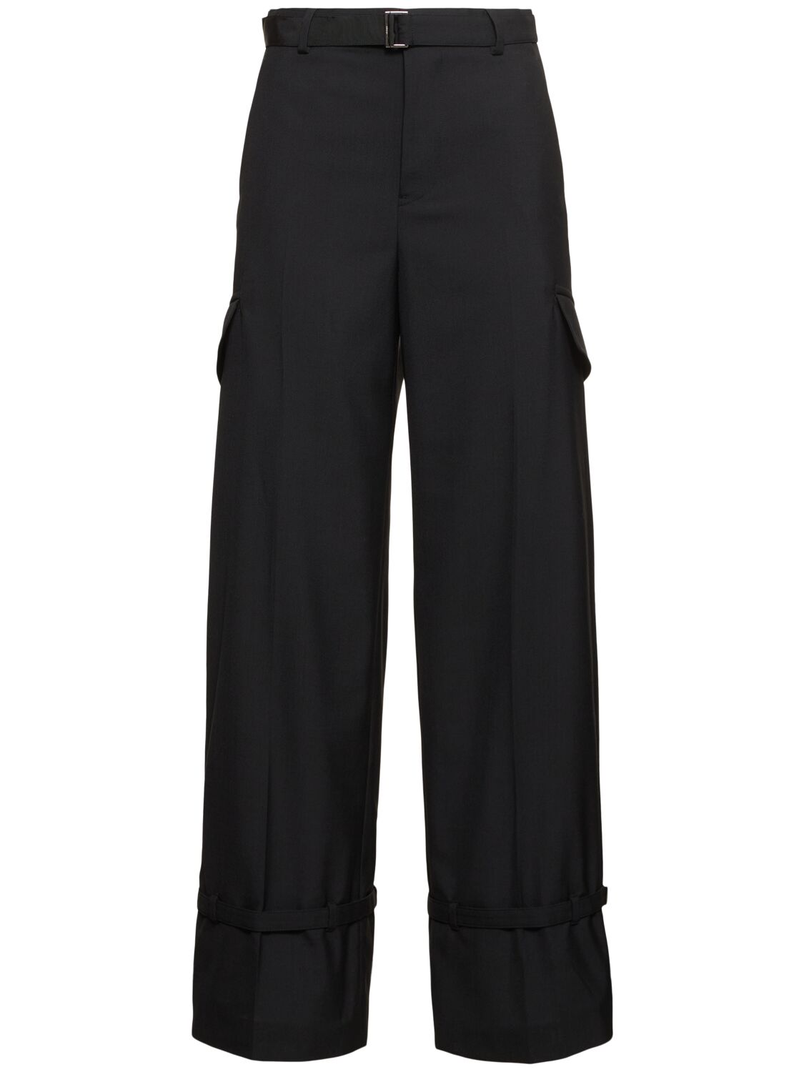 Sacai Tailored Straight Pants In Black