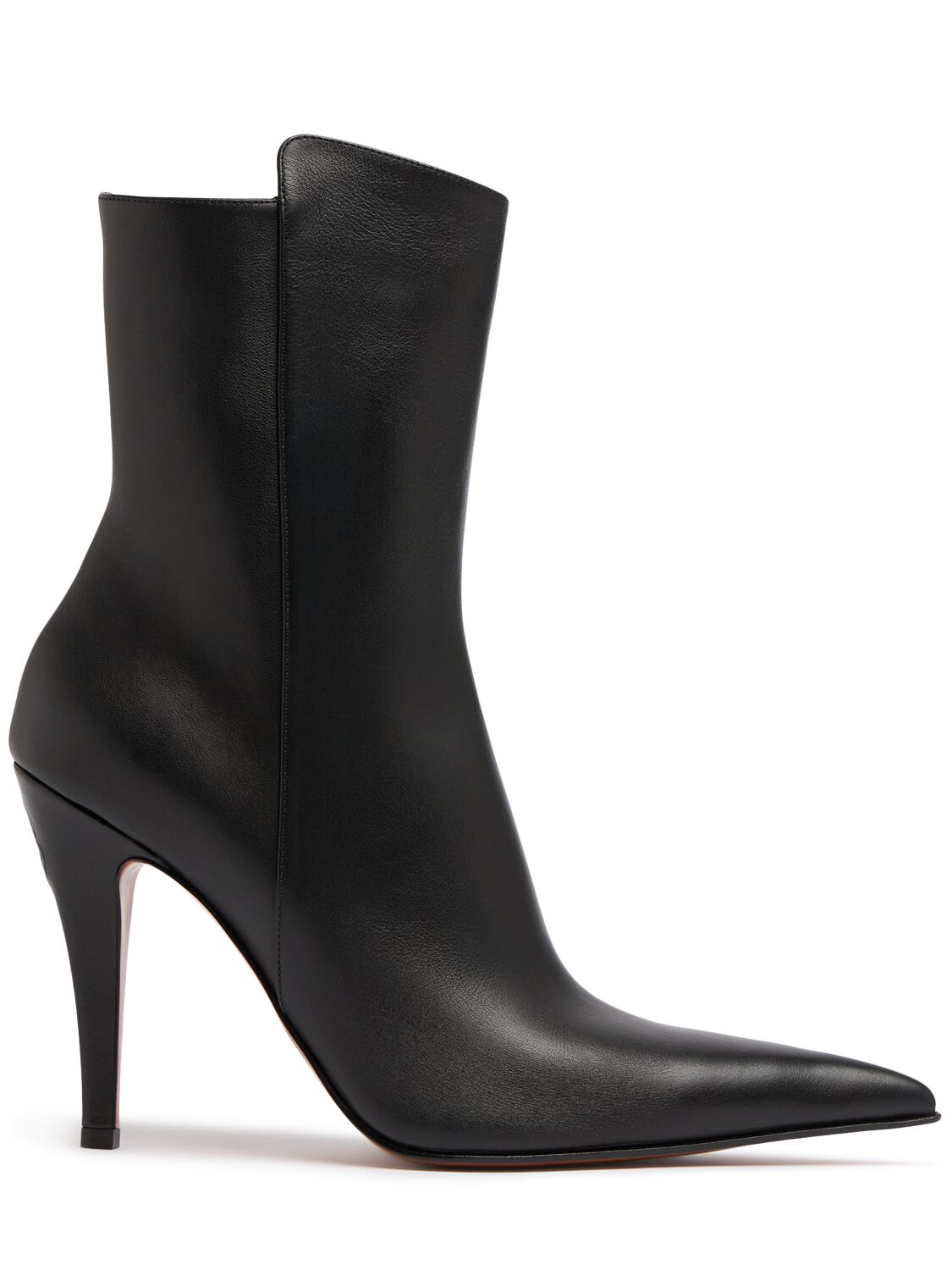 105mm Birdee Leather Ankle Boots