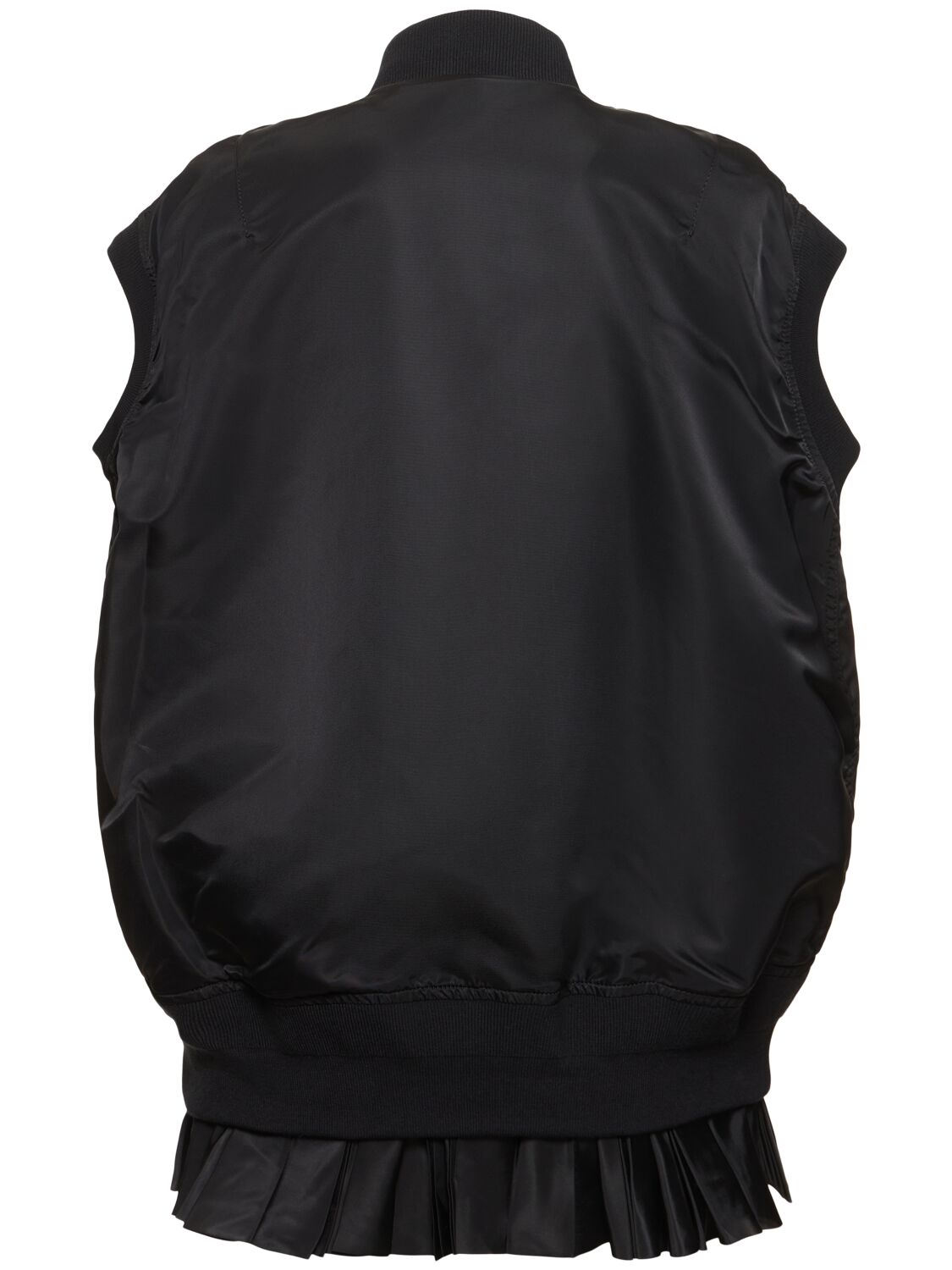 Shop Sacai Nylon Twill Vest In Black