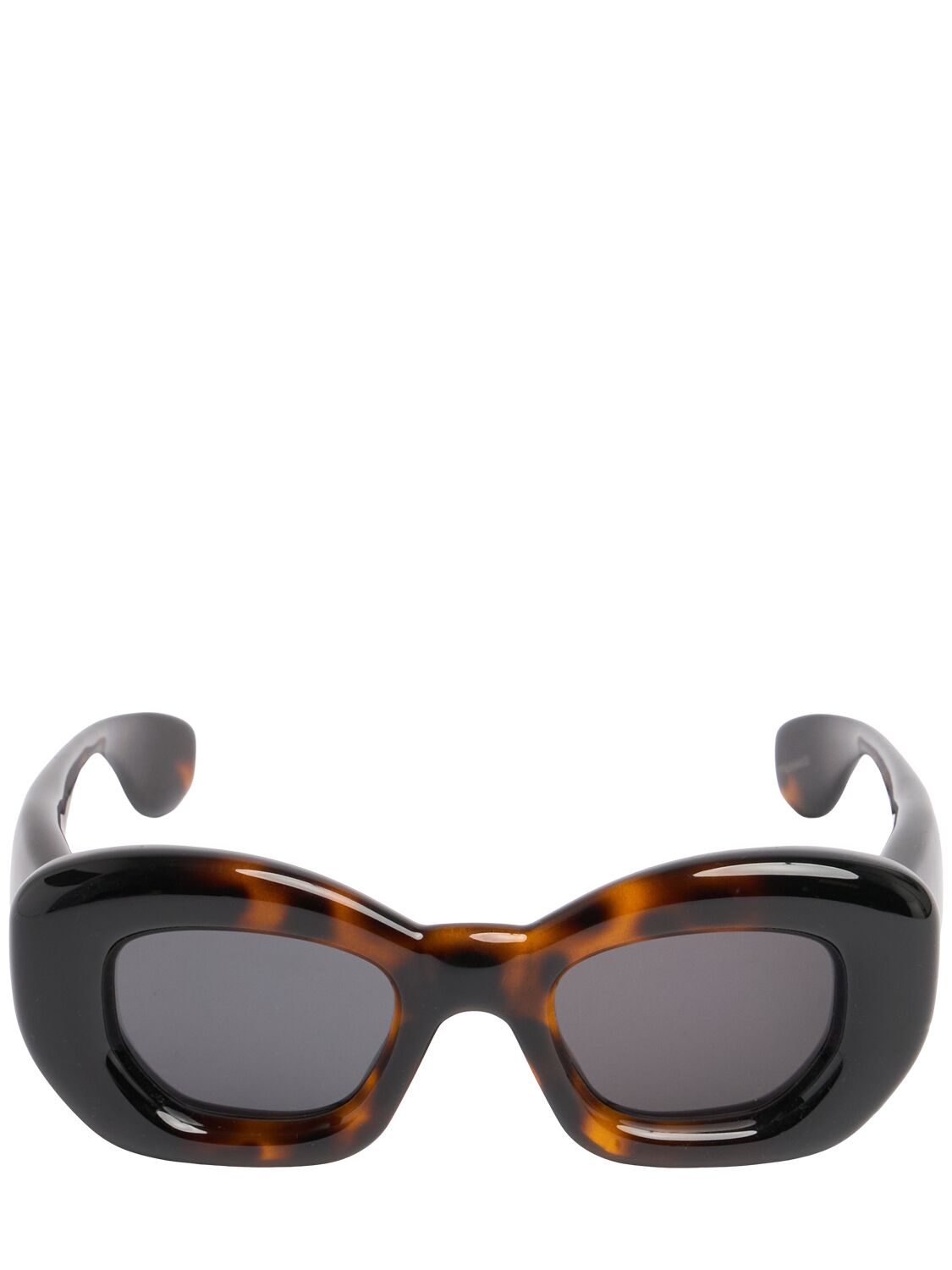 Loewe Inflated Round Sunglasses In Dk Havana/smoke