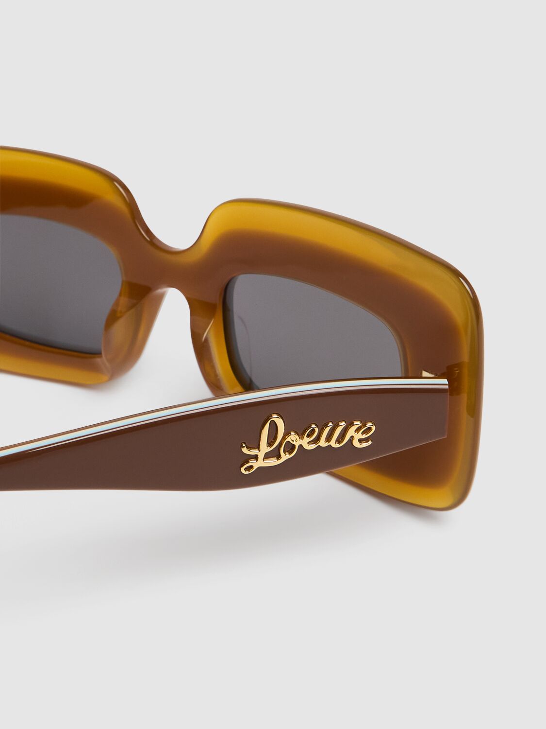 Shop Loewe Paula's Ibiza Curvy Sunglasses In Multi/smoke