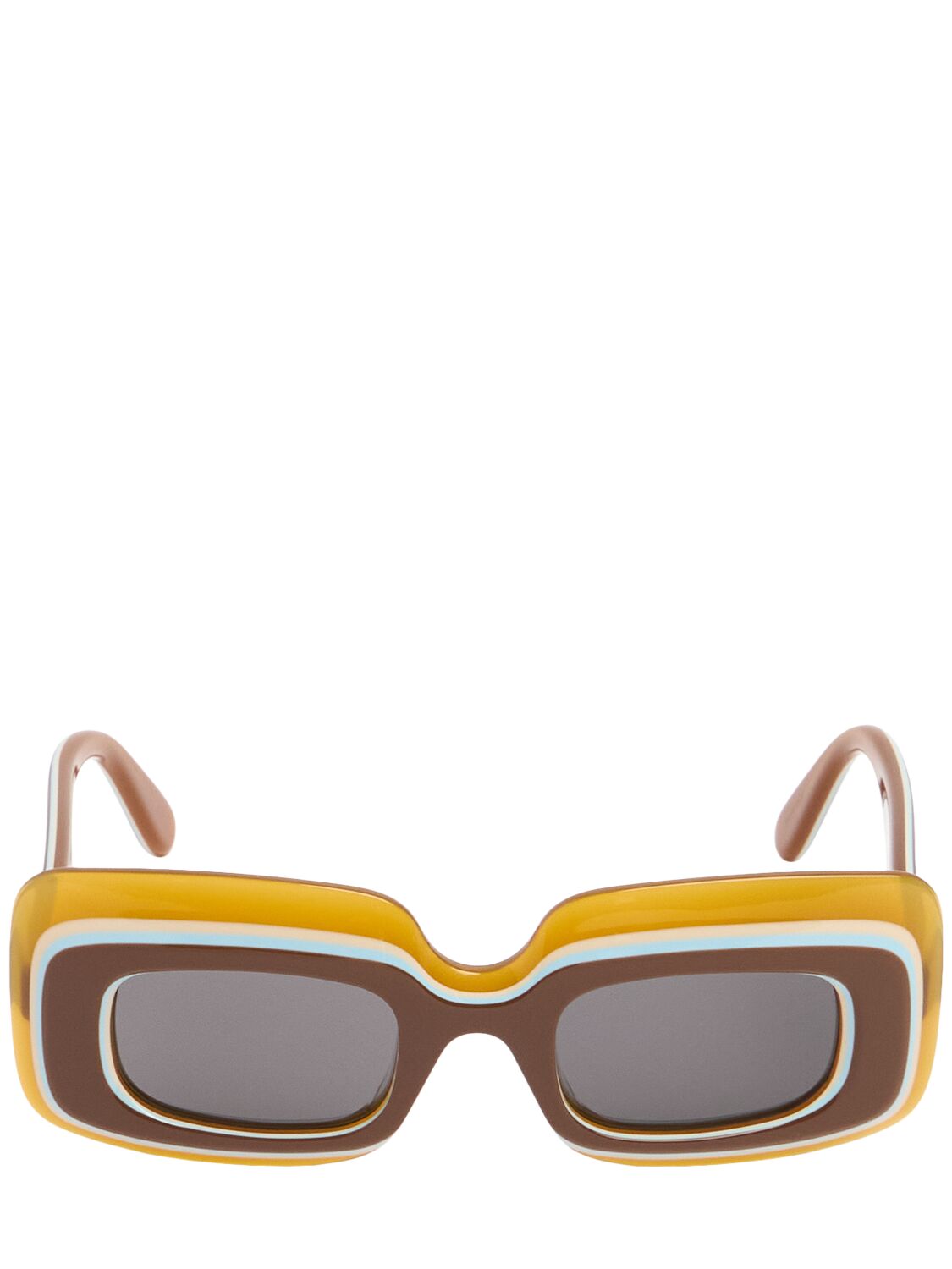 Shop Loewe Paula's Ibiza Curvy Sunglasses In Multi/smoke