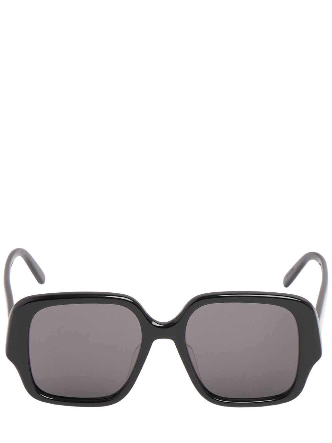 Loewe Thin Squared Sunglasses In Black/smoke