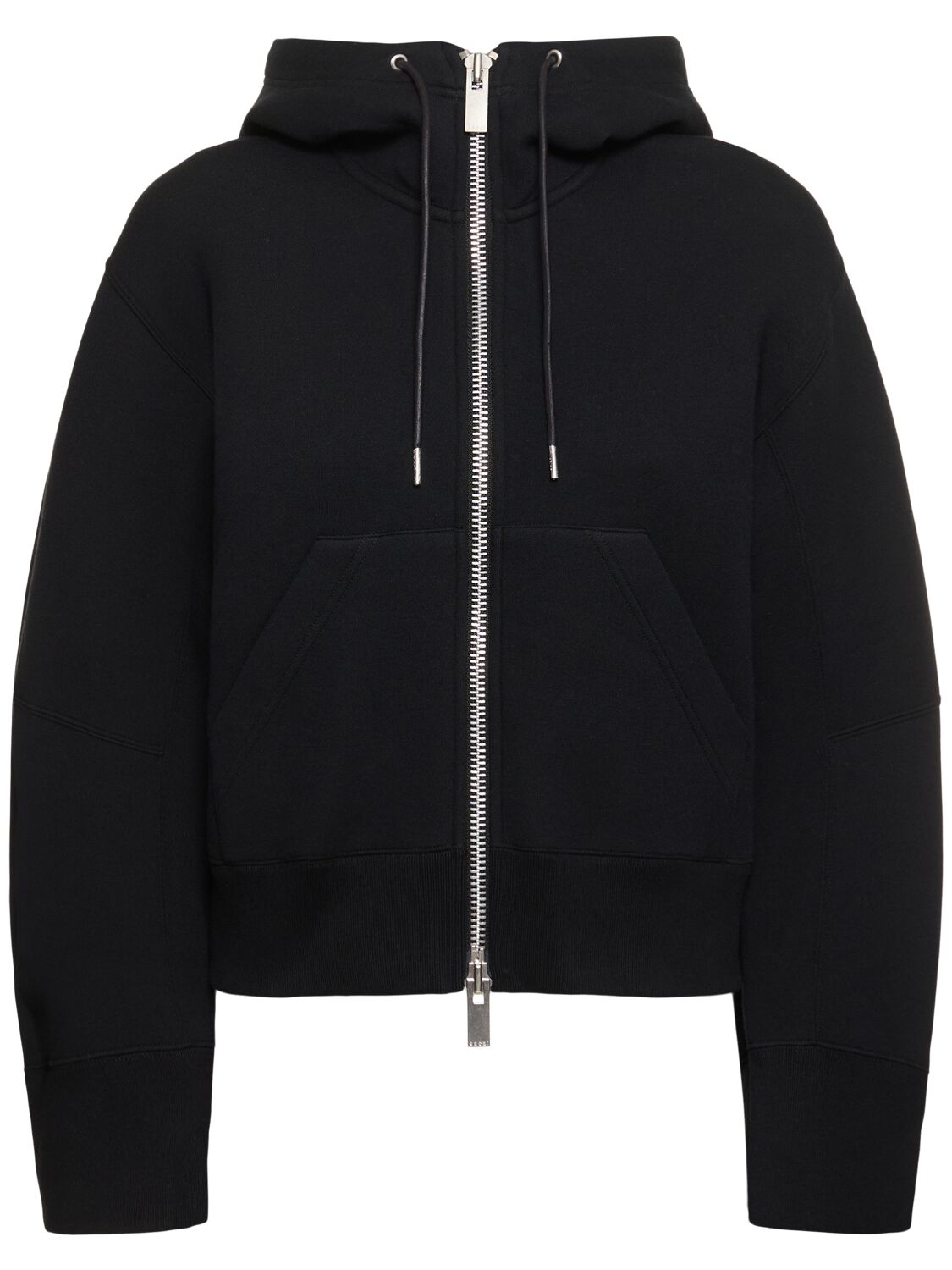 Shop Sacai Sponge Jersey Hoodie In Black