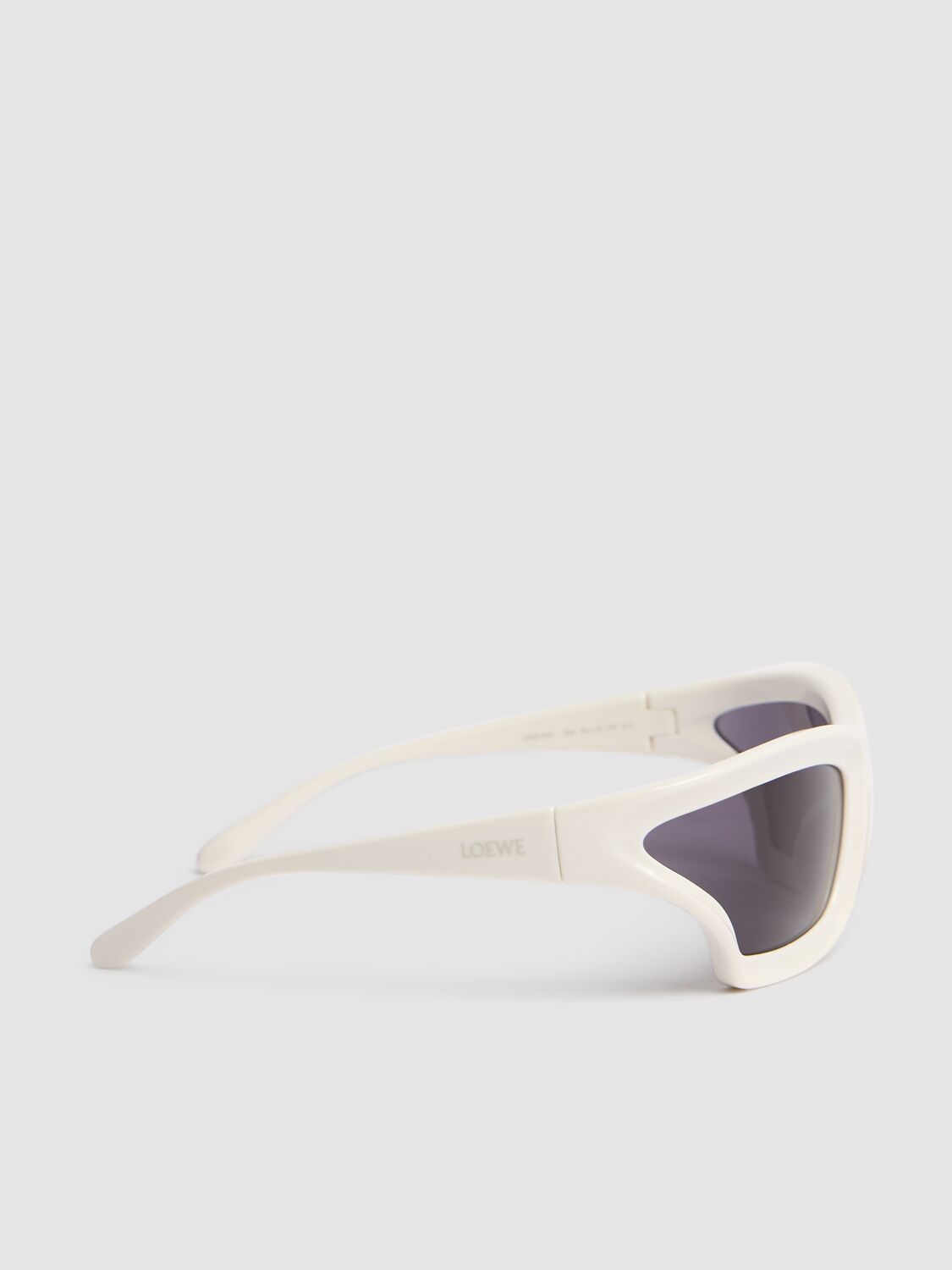 Shop Loewe Paula's Ibiza Mask Sunglasses In Ivory/smoke