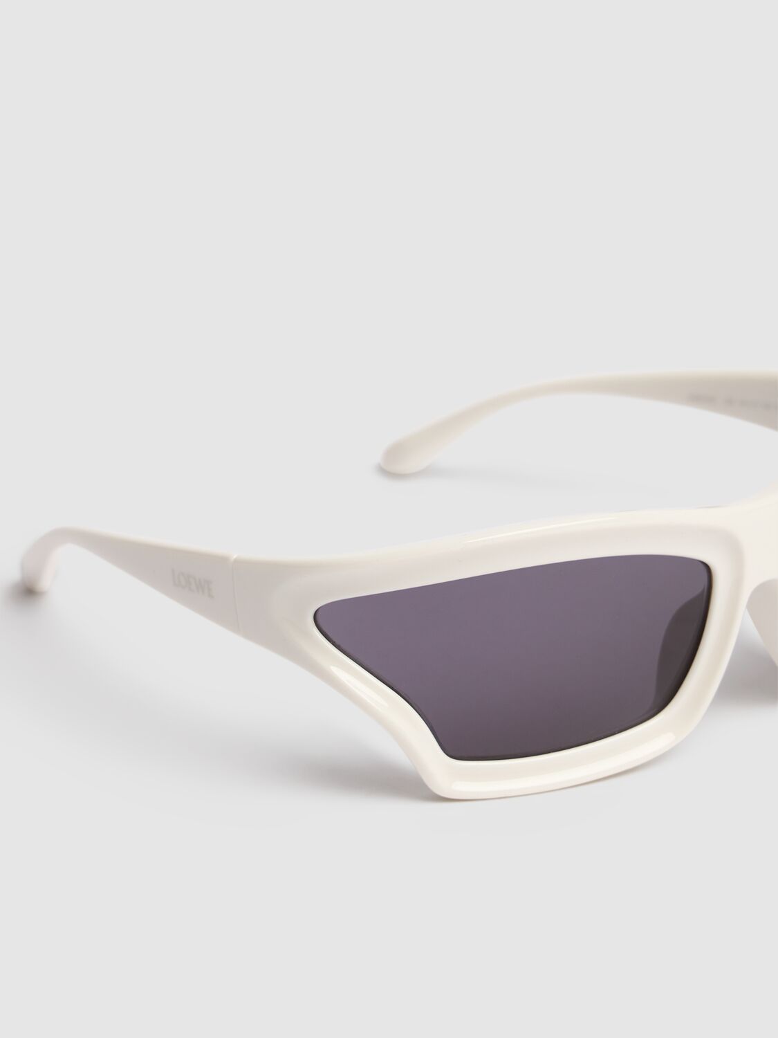 Shop Loewe Paula's Ibiza Mask Sunglasses In Ivory/smoke