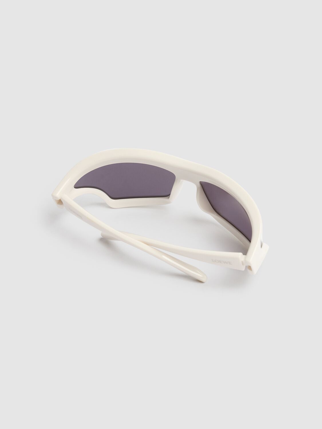 Shop Loewe Paula's Ibiza Mask Sunglasses In Ivory/smoke