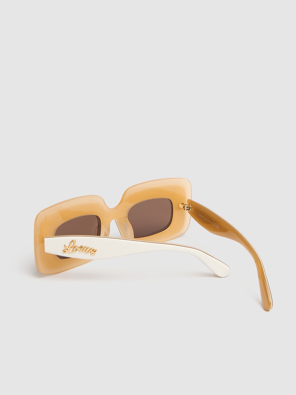 Shop Loewe Paula's Ibiza Curvy Sunglasses In Multi/brown