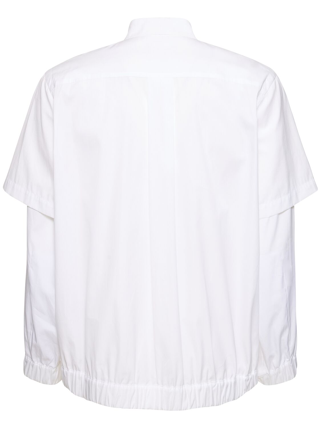 Shop Sacai Cotton Poplin Shirt In Off White