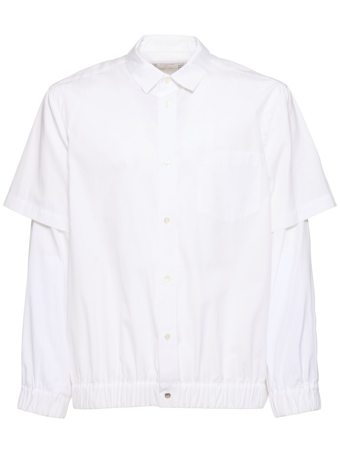 Sacai Cotton Poplin Shirt In Off White