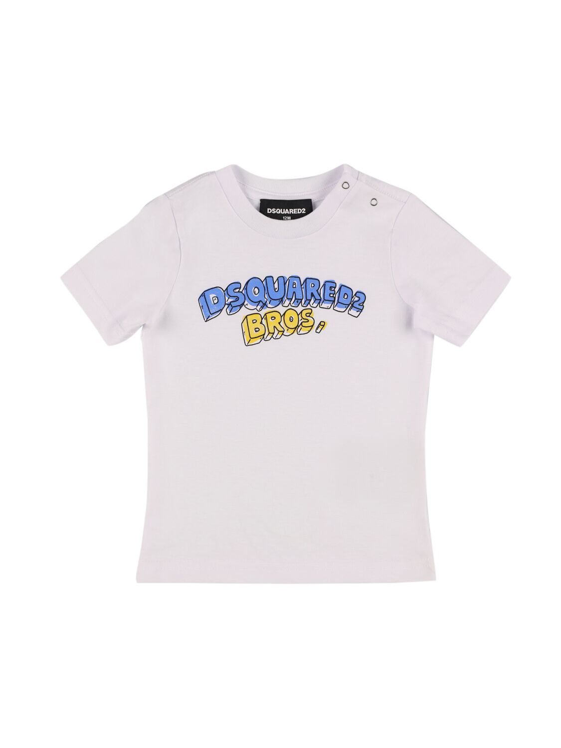 Dsquared2 Printed Cotton Jersey T-shirt In White