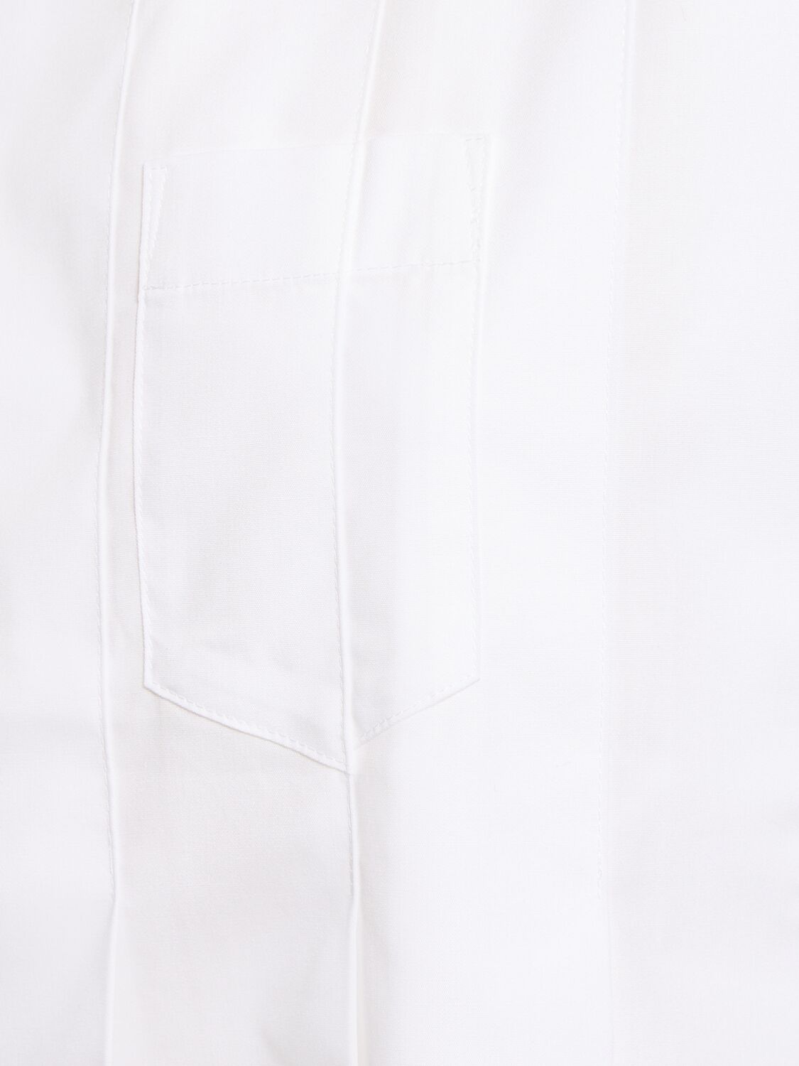 Shop Sacai Cotton Blend Poplin Shirt In Off White