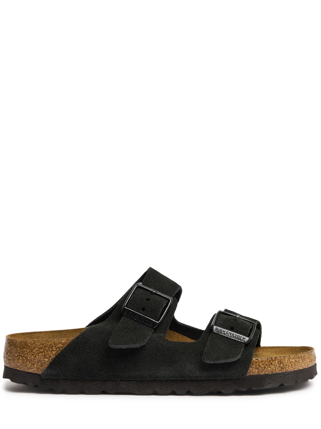 Birkenstock Arizona Sfb Suede Sandals In Black