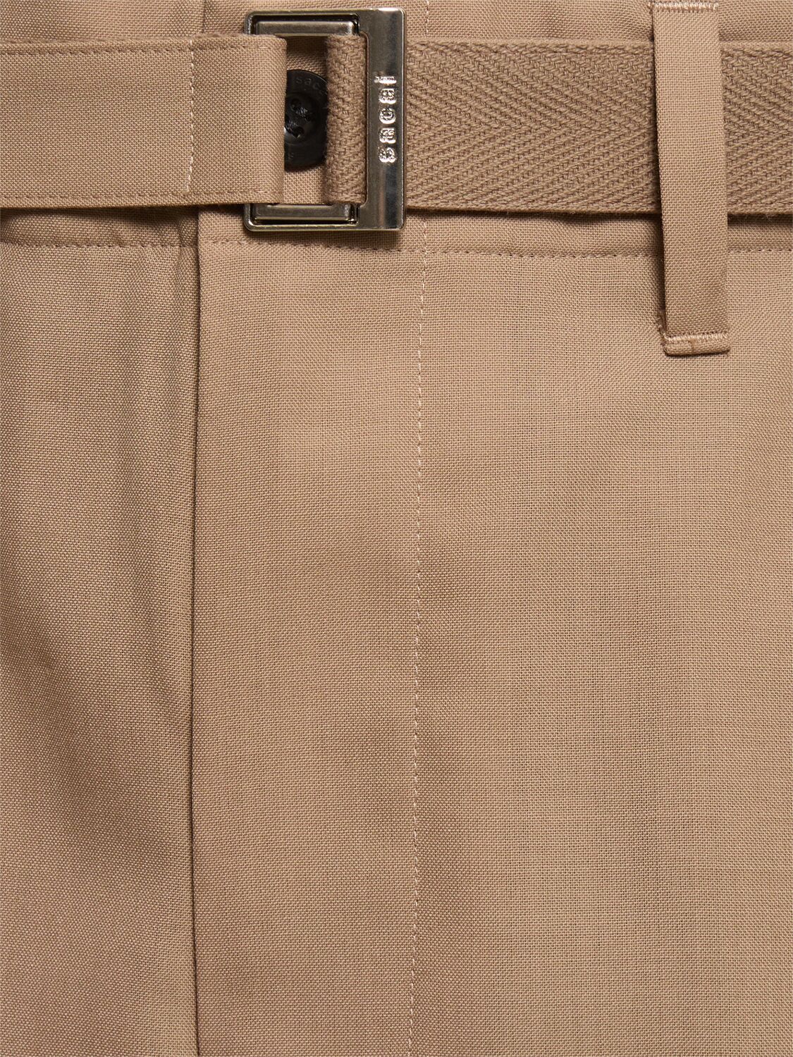 Shop Sacai Wool Blend Suiting Cargo Pants In Beige