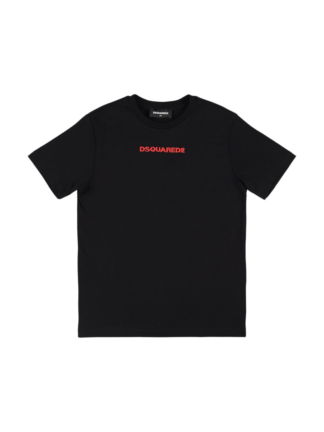 Dsquared2 Printed Cotton Jersey T-shirt In Black