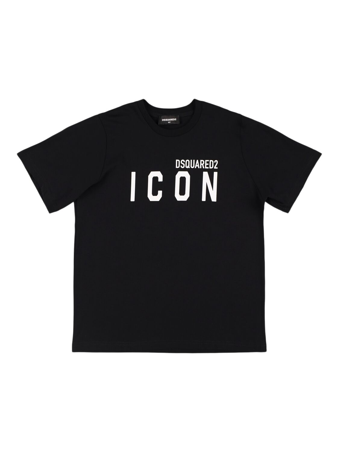 Dsquared2 Printed Cotton Jersey T-shirt In Black