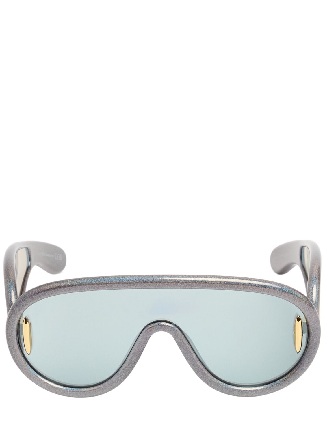 Shop Loewe Paula's Ibiza Mask Sunglasses In Grey/mirror