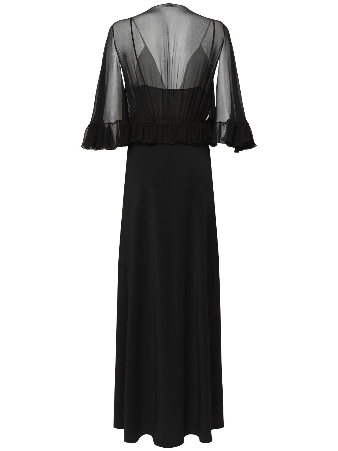 CHLOÉ SILK GEORGETTE LONG DRESS 