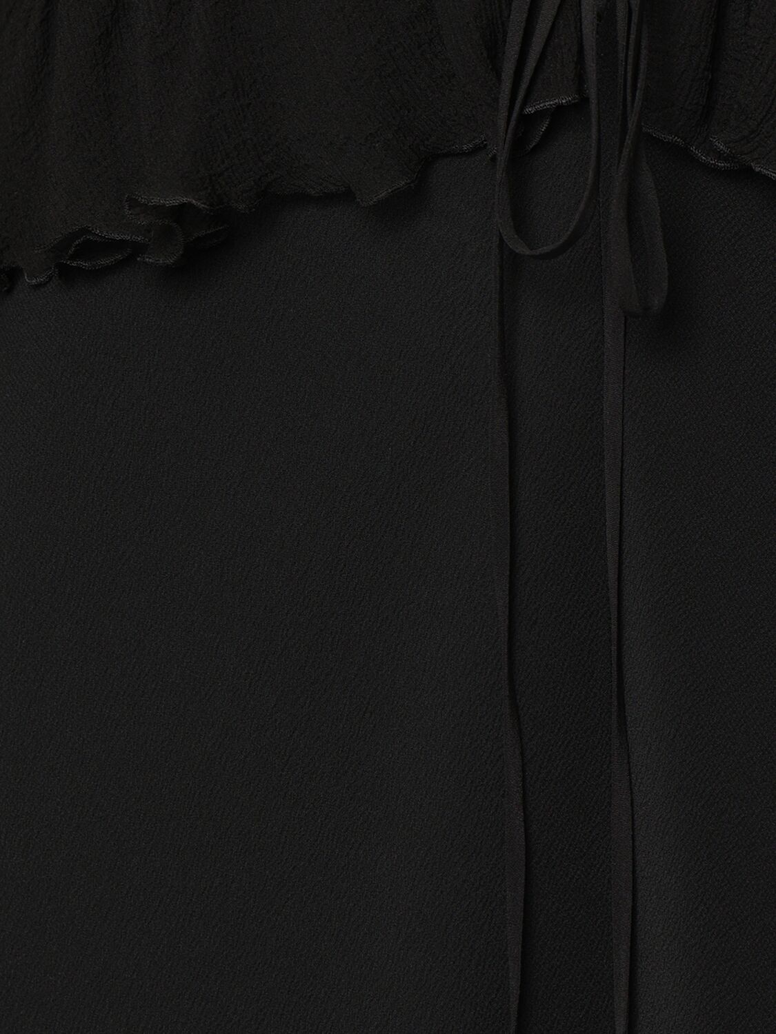 Shop Chloé Silk Georgette Long Dress In Black